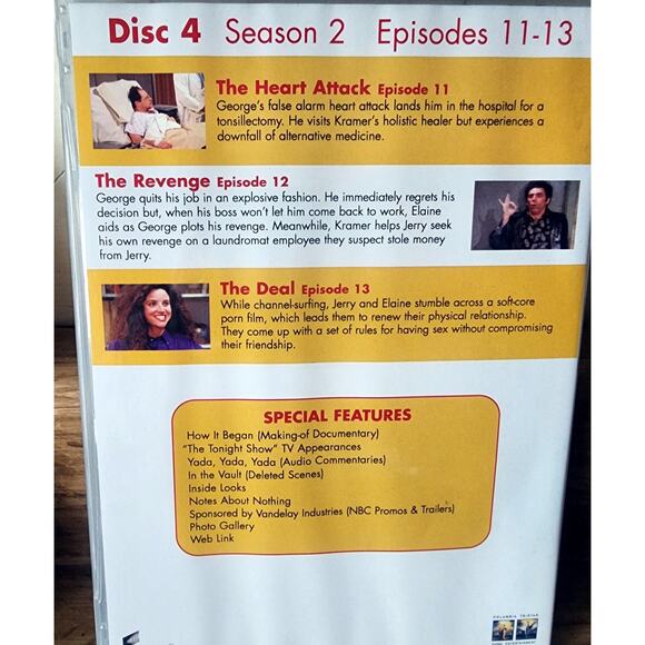 Seinfeld Seasons 1 & 2 DVD Set Volume 1-4 Complete Collection 1989-1991 - Picture 16 of 16